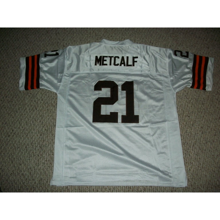 Unsigned Eric Metcalf Jersey 21 Cleveland Custom Stitched White Football New No Brands Logos Sizes S 3XL Walmart