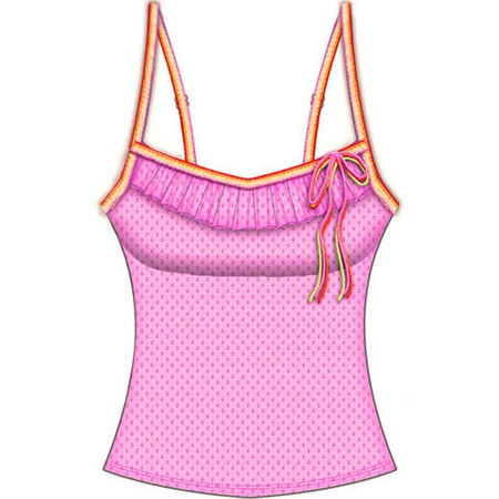 Necessary Objects Rainbow Bright Built in Bra Cami, Medium, Fuchsia