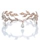 thumbnail image 5 of Diadema de tiara de boda para novias, diadema de corona dorada para desfiles de boda de graduación y nacimiento JM, 5 of 5
