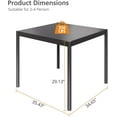 thumbnail image 3 of Aluminum Outdoor Metal Table for 2-4 Person,35" x 36" Rectangle Patio Dining Tables with Rectangular Non-Slip Stripe for Outiside Backyards, Porches, Gardens or Poolside, 3 of 7