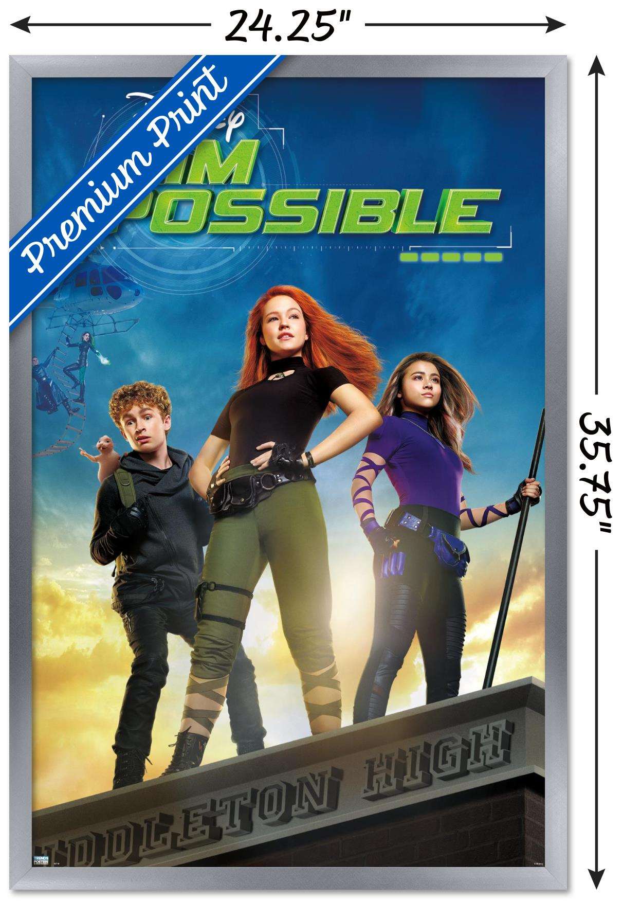 Disney Kim Possible - Key Art Wall Poster, 22.375" x 34", Framed