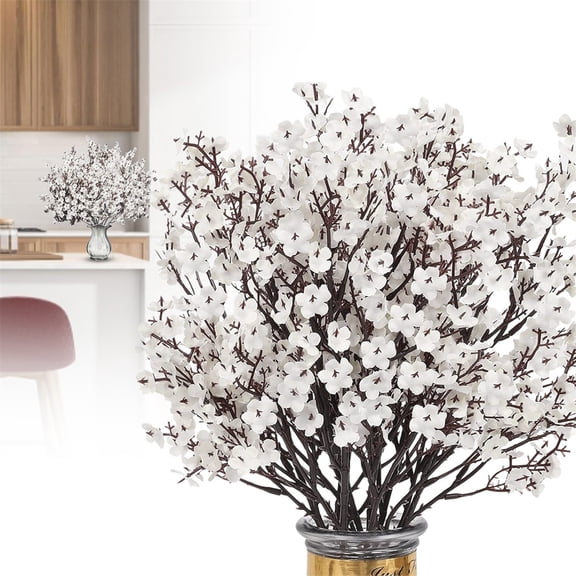 Artificial Plum Blossom Stems, Silk Flowers For Fall Decor, Versatile Cherry Blossom Stems For Wedding Centerpieces, Artificial Flowers For Indoor Home Decor, Fake Flowers For Table Arrangements