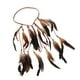 thumbnail image 1 of Diadema de plumas artificiales estilo bohemio para fiestas, festivales y Halloween. Marrón, 1 of 9