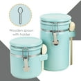 thumbnail image 6 of Home Basics Donuts 4 Pieces Ceramic Canister Set With Spoons, Turquoise, 6 of 9