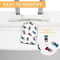 thumbnail image 3 of Square PU Leather 2 Pack Travel Tag - Bag Tag - Suitcase Tag with Privacy Cover and Stainless Steel Ring - Suitable for Travel, Backpack, and Handbag Ring and Diamonds, 3 of 7