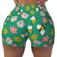 thumbnail image 2 of Lsque Flying Bees Pattern High Waisted Biker Shorts for Women-Tummy Control Fitness Athletic Workout Running Yoga Gym Shorts,Moisture-Wicking-X-Large, 2 of 9