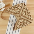 thumbnail image 4 of Women Large Capacity Straw Woven Tote Bag Beach Travel Bag (Light Brown), 4 of 10