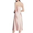 thumbnail image 5 of Ichuanyi Woman Dress Womens Sleeveless V Neck Homewear Satin Pajamas Long Dress Nightgowns Sleepwear, 5 of 5
