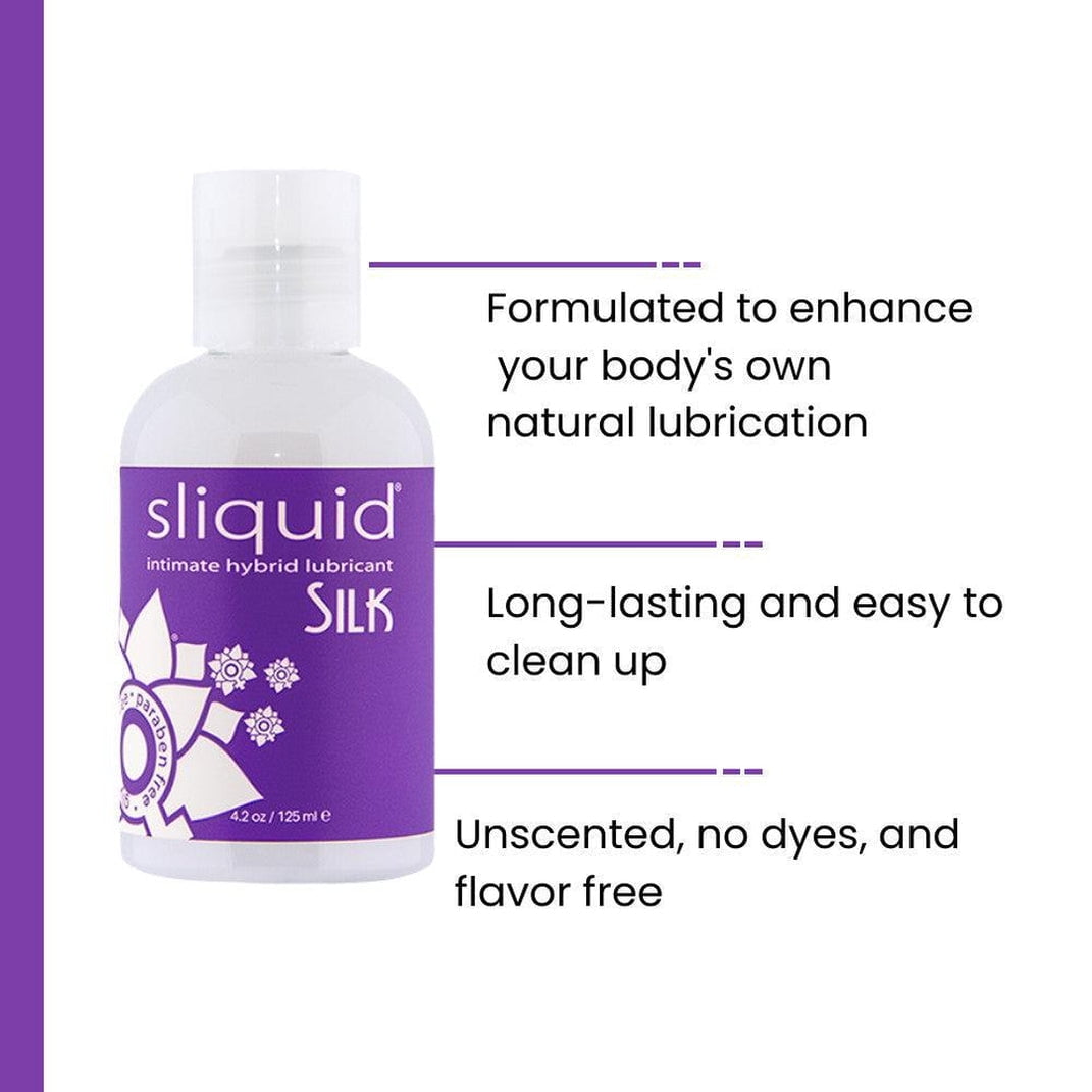 Sliquid Silk Hybrid Lubricant | Silicone+Water Based Infused Lubricant