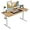 Light Rustic Brown, variant on CubiCubi Electric Standing Desk, 48 x 24 Inches Height Adjustable Sit Stand Desk, Ergonomic Home Office Computer Workstation, Black
