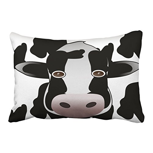 black cow hide pillow