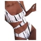 thumbnail image 1 of Gibobby Trajes de baño mujer una pieza Traje de baño de una pieza para mujer Traje de baño Recorte Bikini Estampado Push-Up Trajes de baño Tankinis Set(Blanco,CH), 1 of 4