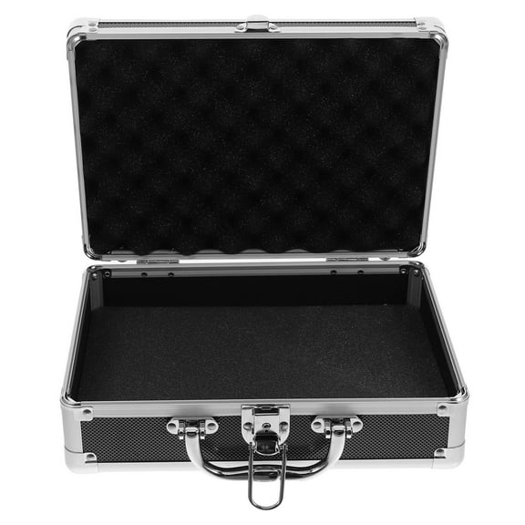 Hemoton Aluminum Alloy Briefcase With Lock And Foam Metal Hard Case Toolbox For Men Women Travelers Luggage Craftsman Travel Cash