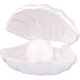 thumbnail image 1 of White Shell Pearl Light Luz De Noche Led Perla En Concha Lámpara De Luz Nocturna Cerámica Luz De Mesa Para Habitación De Niños Dormitorio Sala De Estar, Blanco, 1 of 2