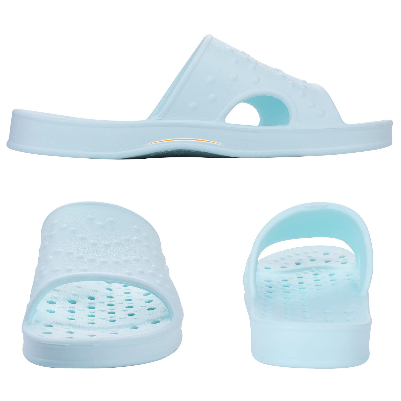 Ærlighed resident magasin Litfun Shower Shoes for Women Men, Quick Drying Non Slip Bath Slippers, Shower  Sandals with Drain Holes, Light Blue - Walmart.com