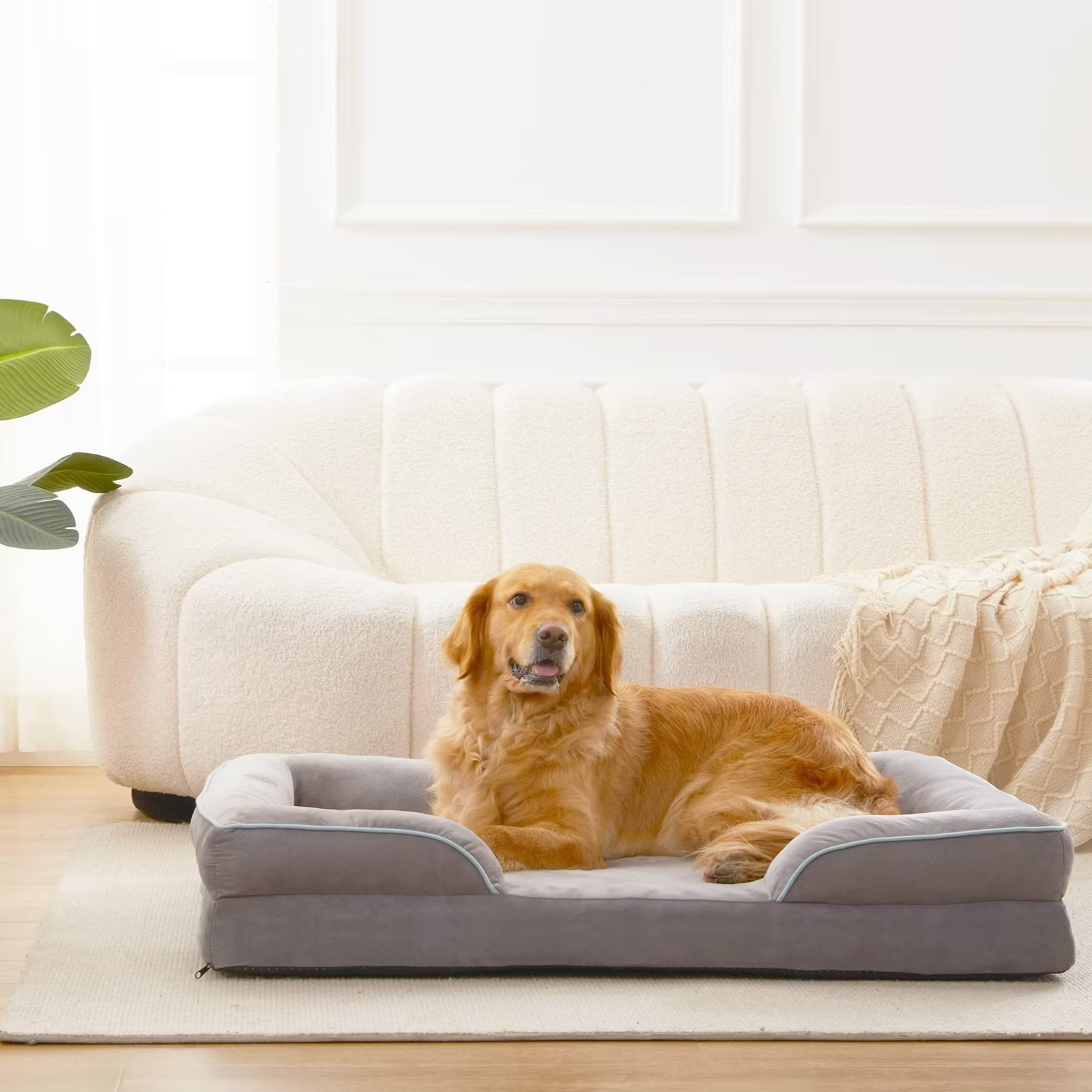 Orthopedic Dog Bed, Waterproof Thick Foam Dog Bed Sofa with Machine