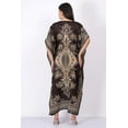 thumbnail image 4 of Women's Kaftan Dress Beach Cover Up Tribal Ethnic Print Plus Size Loose Kimono Maxi Dress, 4 of 6