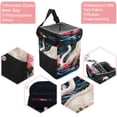 thumbnail image 2 of Swan Foldable Car Trash Can with Lid, Leak-Proof Hanging Storage Bag - Car Trash Bin, Mini Trash Can, 2 of 6