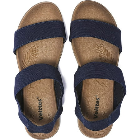 

Women s Flat Sandals - Comfortable One Band Elastic Ankle Strap Sandals.