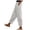 Blanc, variante sur YFELWZ Pantalon d'Entraînement pour Femmes Décontracté Taille Élastique Mode Taille Haute Solide Quotidien Poche Latérale Bouton Ajouré Bleu G
