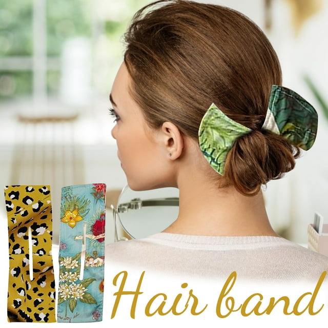 Diadema de flores de donut con estampado coreano de banda para el cabello Retro francesa ligera 2 uds Wmkox8yii fajkfhkj4924