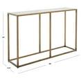 thumbnail image 3 of SAFAVIEH Couture Brynna Glam Marble Top Metal Console Table, White/Bronze, 3 of 11