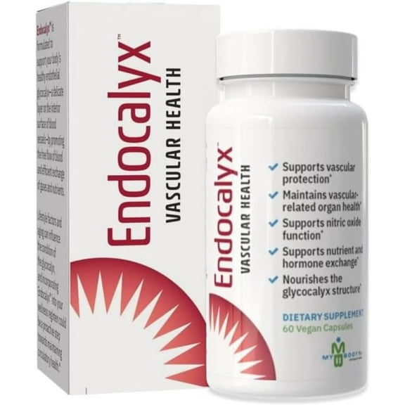 Endocalyx Supplement - Endothelial Glycocalyx Support 60 Capsules - Vascular & Microcirculation Health - Clinically-Studied - Patented - Supports Nitric Oxide Functions