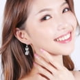 thumbnail image 5 of YYKihy Fashion Earrings Stainless Steel Round Earrings Women Creative Earrings Diamond Dangling Crystal Earrings For Women, 5 of 6