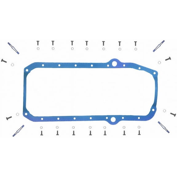 Oil Pan Gasket Set - Compatible with 1975 - 1985 Chevy K10 Suburban 1976 1977 1978 1979 1980 1981 1982 1983 1984
