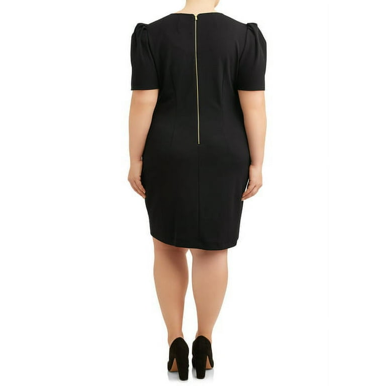 Lifestyle Attitudes Women s Plus Size Short Sleeve Shift Dress Walmart