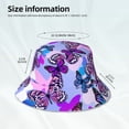 thumbnail image 6 of Bingfone Flying Butterflies Bucket Hat For Men Women,Packable Reversible Printed Sun Hats,Fisherman Outdoor Travel Hiking Beach Caps, 6 of 9