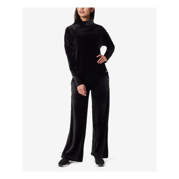 ANNE KLEIN Womens Black Pocketed Pull On Wide Leg Pants M