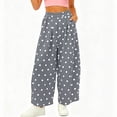 thumbnail image 2 of Women's Fashion Casual Print Color Pants Pocket Elastic Waist Comfortable Long Pants, 2 of 7