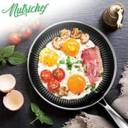 NutriChef 8-Piece Nonstick Tri-Ply Stainless Steel Cookware Set