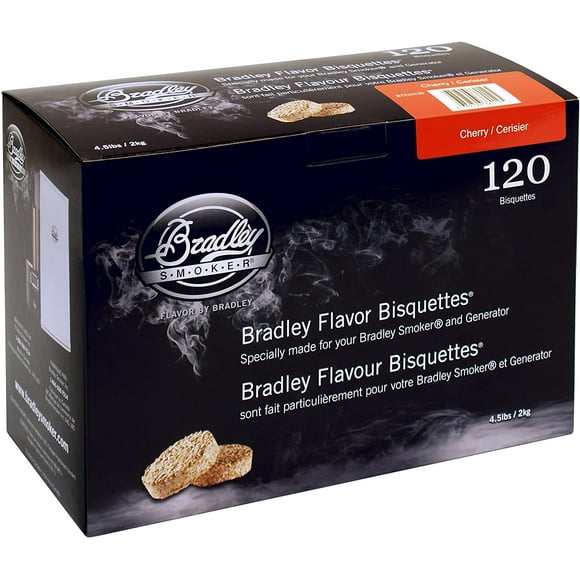 Bradley Smoker Bisquettes en Bois de Cerisier pour Grillades et Barbecue, 120 Paquets