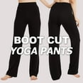 thumbnail image 7 of FELEMO Women's Bootcut Yoga Pants High Waist Workout Pants 4 Way Stretch Tummy Control Work Pants Flare Pants(BLACK/2XL), 7 of 7