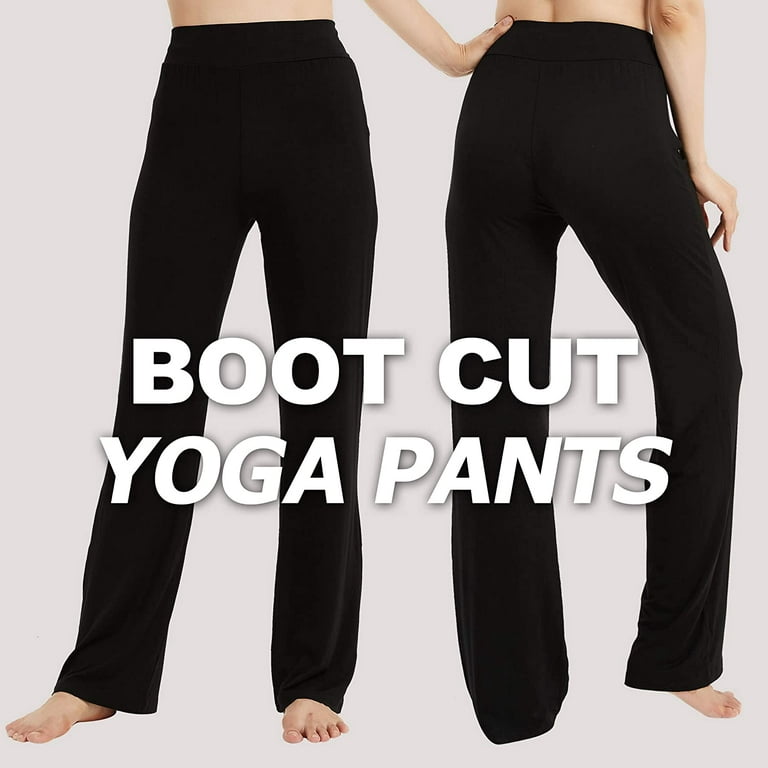  Nuveti Womens High Waisted Boot Cut Yoga Pants 4