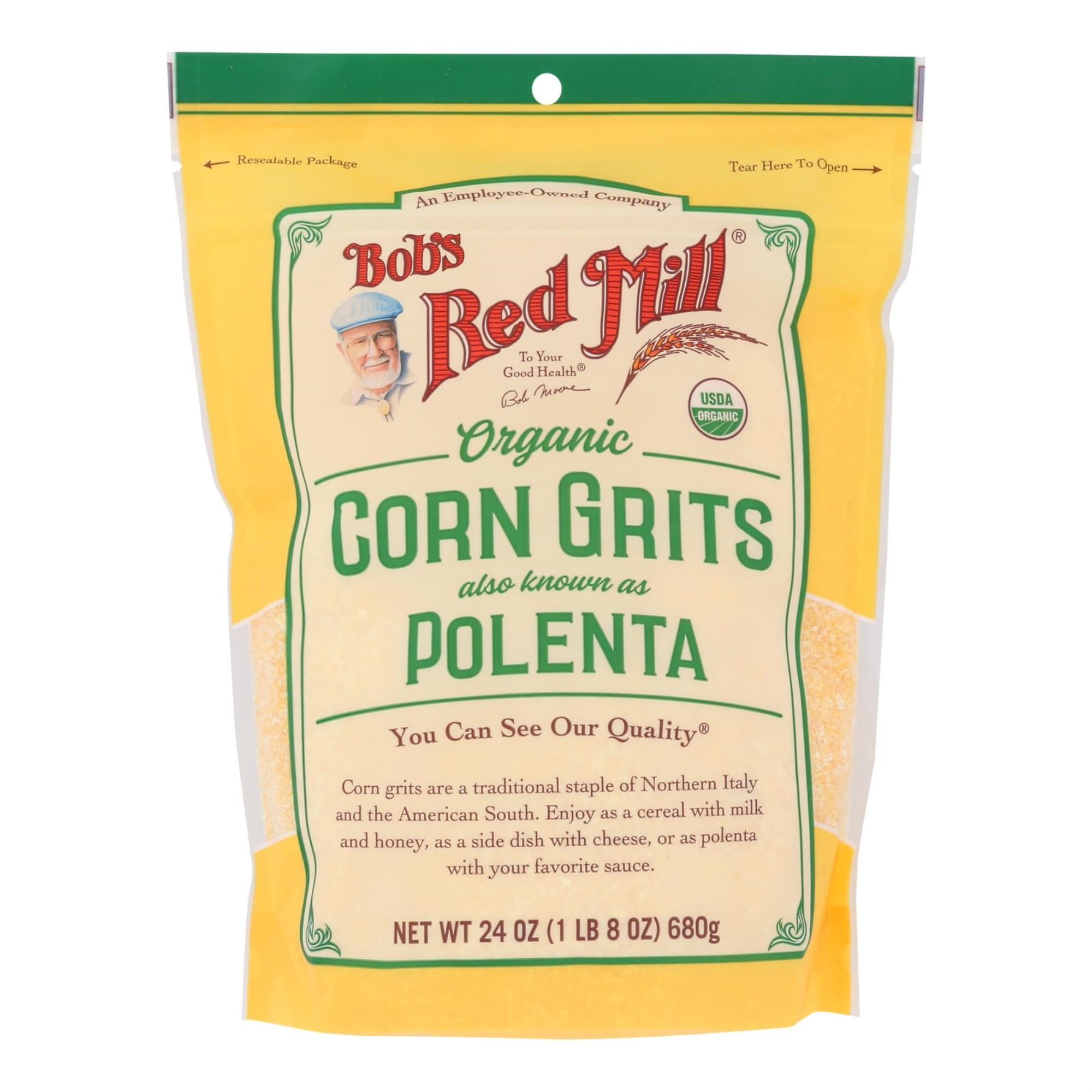 Bob's Red Mill, Yellow Corn Grits, Organic, 24 oz