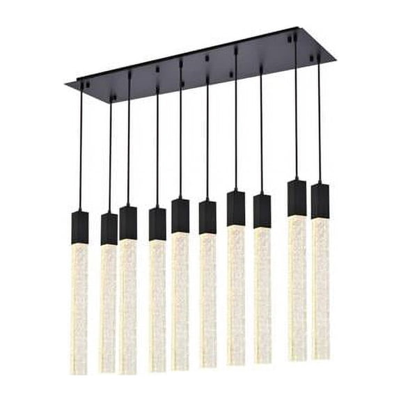 Weston 10 Lights LED Pendant, Black