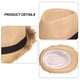 thumbnail image 3 of Sombrero de copa con borde de hierba rota para hombre y mujer, circunferencia de 56-58 cm, sombrero de verano, protector solar, transpirable, sombrero de jazz, 3 of 5