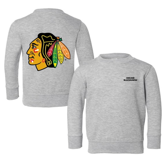 Toddler Chad & Jake Heather Gray Chicago Blackhawks Pullover Sweatshirt