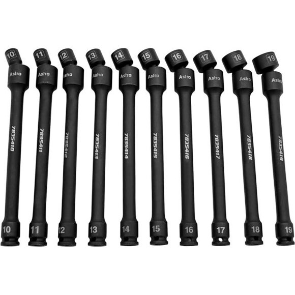 Astro Pneumatic Tool AO78354 0.37 in. Drive Metric Impact Extension Socket Set, 10 Piece