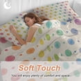 thumbnail image 4 of Queen 4 Piece Bedding Set Watercolor Dots on Linen Burlap Soft Breathable Duvet Cover and Pillowcase, Colorful Ombre Dot Polka Duvet Cover Set Bed Sheets for Bedroom Dormitory Guest Room, 4 of 9