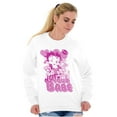 thumbnail image 4 of Betty Boop Not Your Babe Biker Women Crewneck Sweatshirt Brisco Brands S, 4 of 5