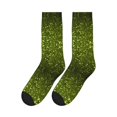 thumbnail image 5 of Crew Socks for Women Men Athletic - Green Glitter Sparkle Soft Comfort Breathable Mid-Calf Sole Running Socks Womens Men, 5 of 7