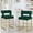 Emerald Green, variant on Sweiko Modern Bar Stools Set of 2 with Square Open Backrest for Kitchen Island, 26" Velvet Counter Height Bar Chair with Golden Iron Metal Legs for Home Bar Pub Emerald Green Dining Chairs