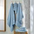 thumbnail image 2 of Better Homes & Gardens Signature Soft Cotton Popcorn Textured 6 Piece Bath Towel Set,Blue Silver, 2 of 14