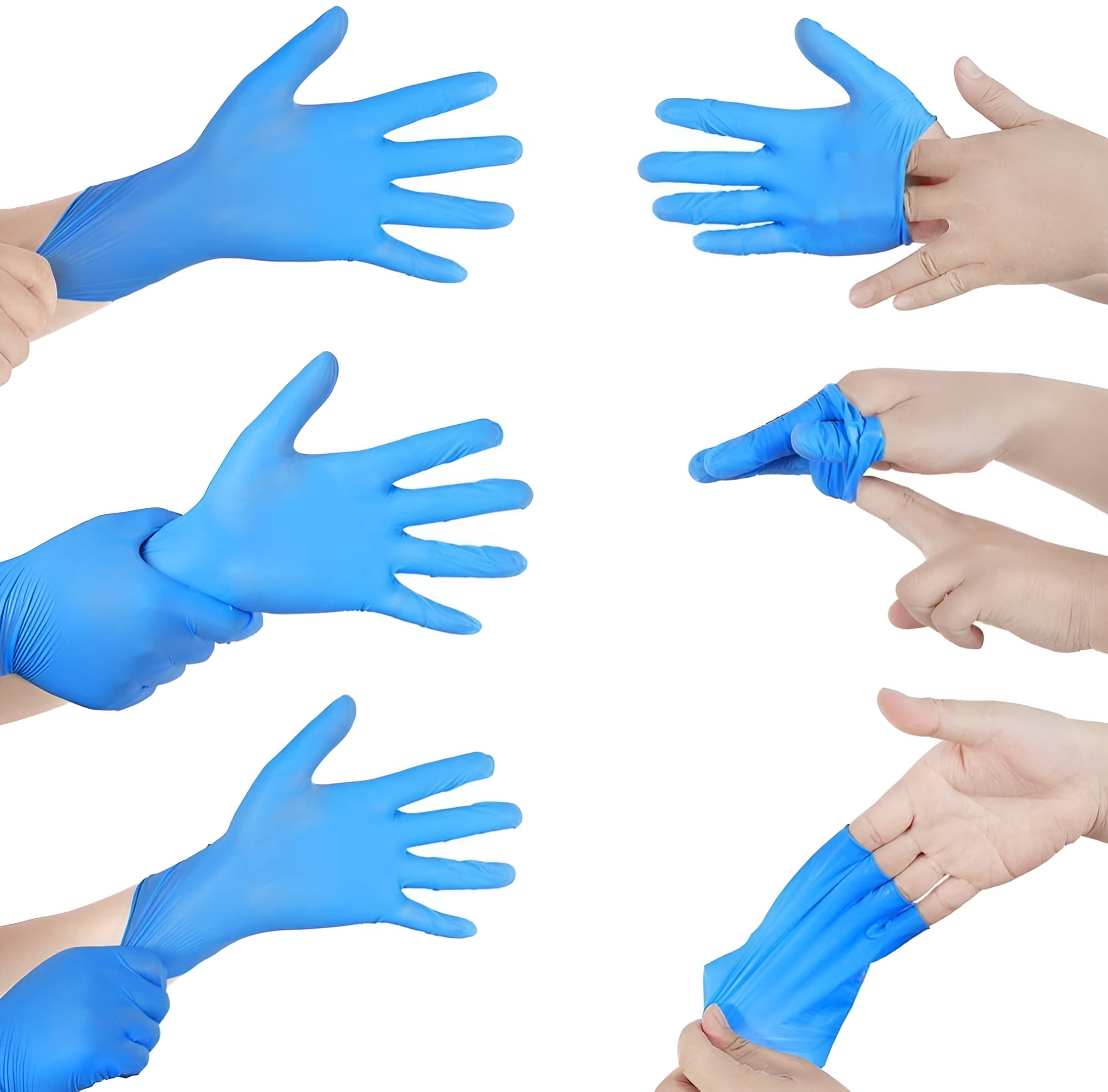 MySmile 1000pc XL Size Medical Disposable Synguard Nitrile Exam Gloves Blue Non-Sterile Latex Free Powder Free