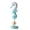 Light Blue, variant on wutoase Wooden Seahorse Ornament with Round Base, Rustic Seashell Starfish Seahorse Figurine Home Coastal Beach House Decoration