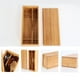 thumbnail image 5 of Caja de almacenamiento de cubiertos de bambú, contenedor de almacenamiento de madera para vajilla y cosméticos, 5 of 9